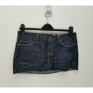 AllSaints Bartley Mini Skirt Denim Distressed Fray
